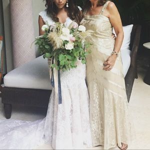 Classic vintage Lillie Rubin gold dress w/ jacket